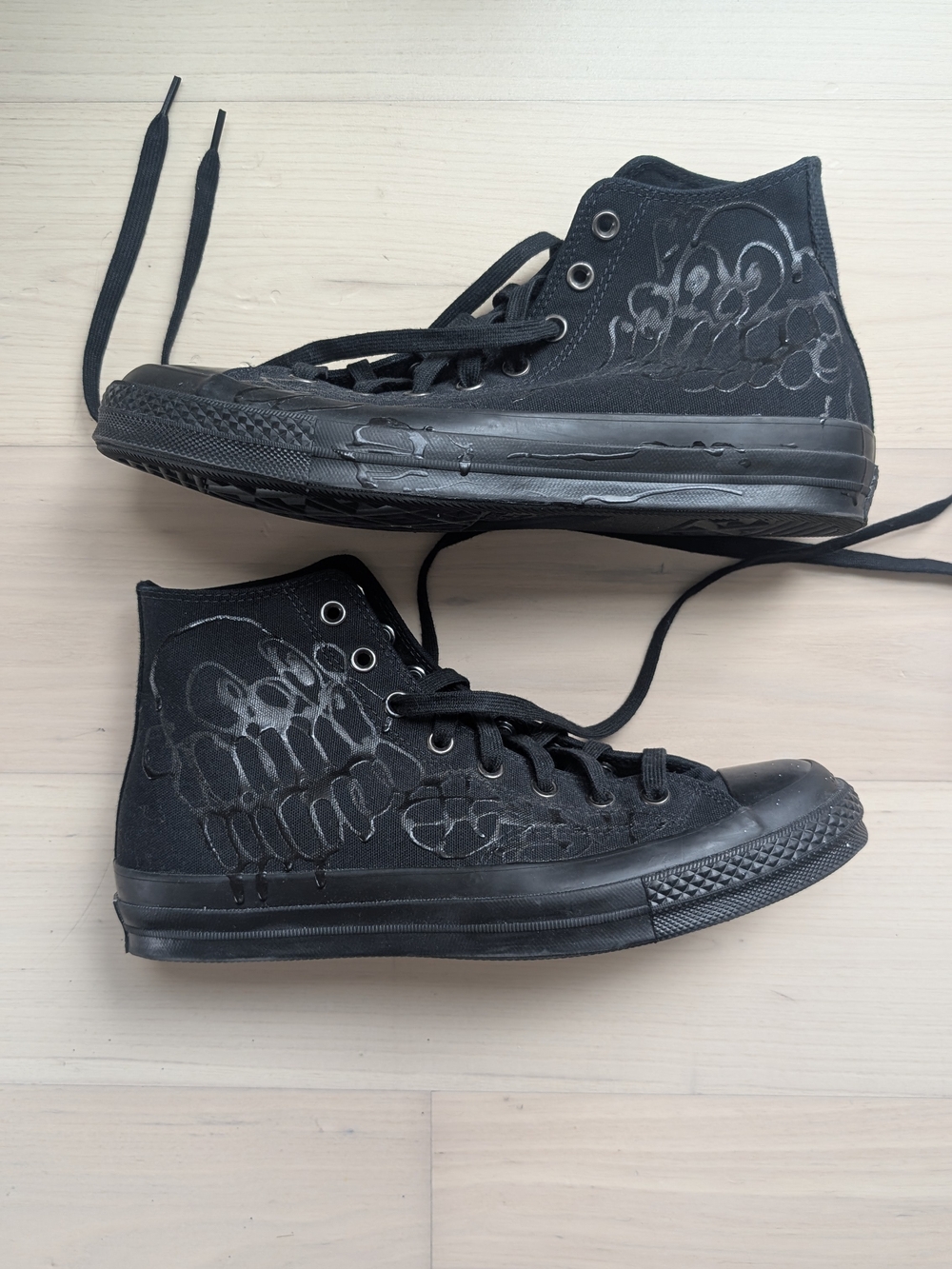 Converse Black High-Top Sneakers with Subtle Logo